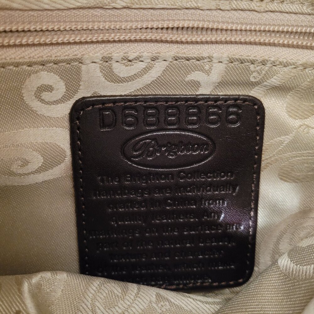 Brighton Python Snakeskin Leather Foldover Clutch… - image 5